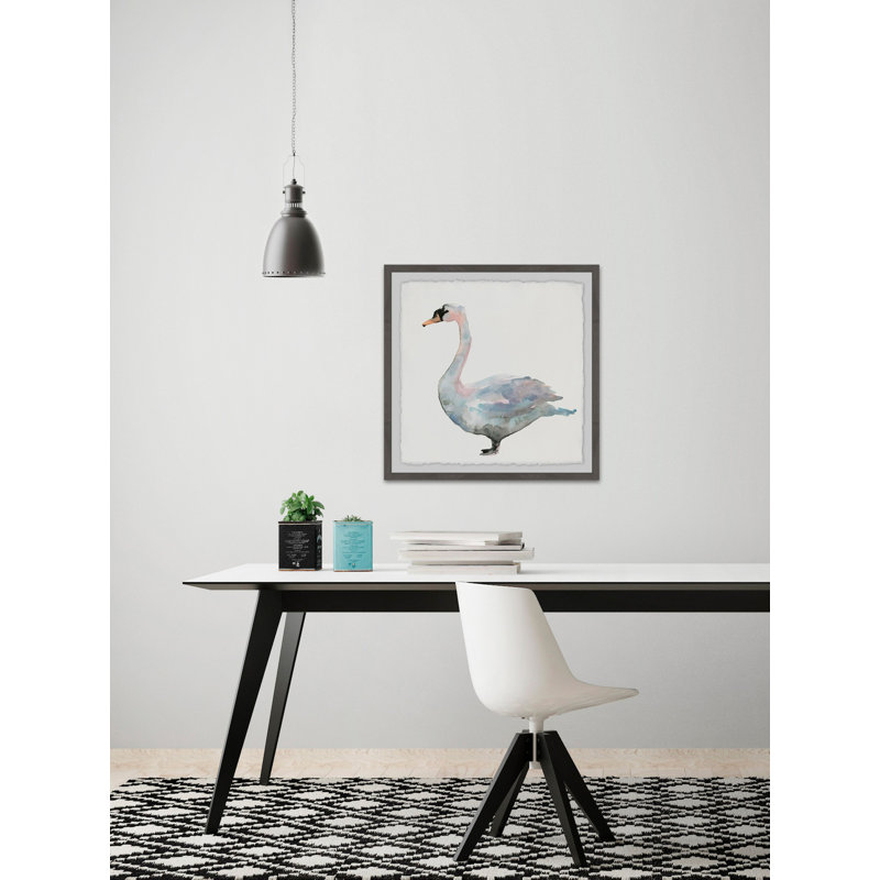 «Swan Profile», reproduction encadrée, H 18 po x l 18 po x P 1,5 po