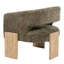 Chaise d'appoint Tess en beige Manchester moderne sur bois massif-604837523