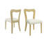 Ensemble de 2 chaises de salle à manger en bois avec coussins moelleux-472689207