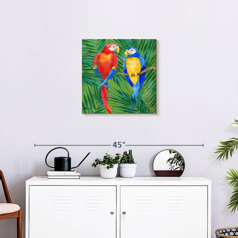 Crowle Amazon Birds, 20" H x 20" W