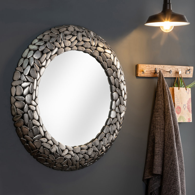Reder Metal Wall Mirror, Silver