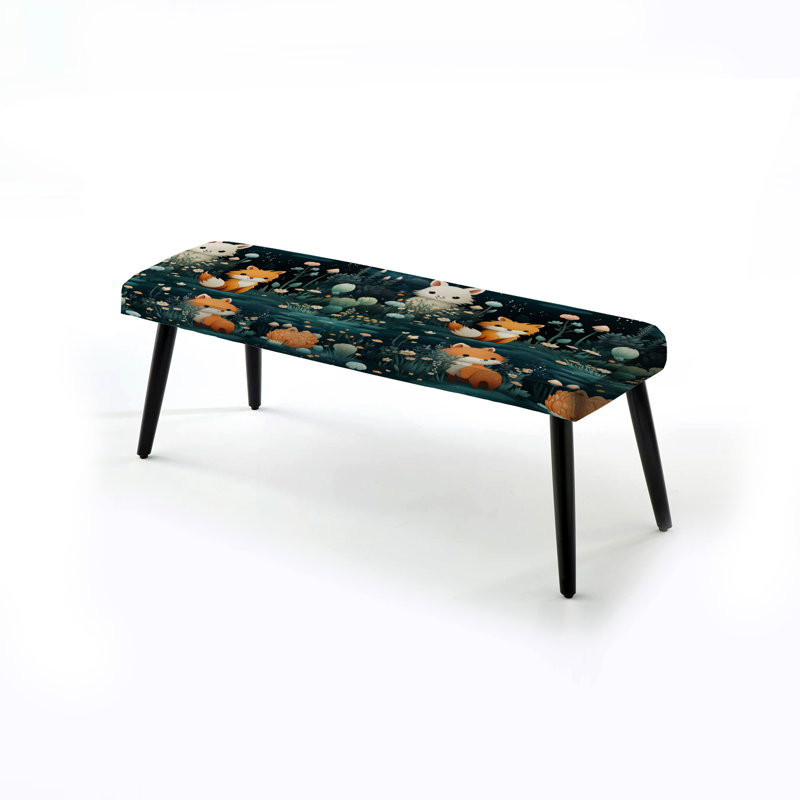 Banc rembourré à imprimé animalier Feagin
