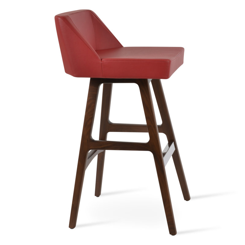 Prisma PR Wood Stool, Red