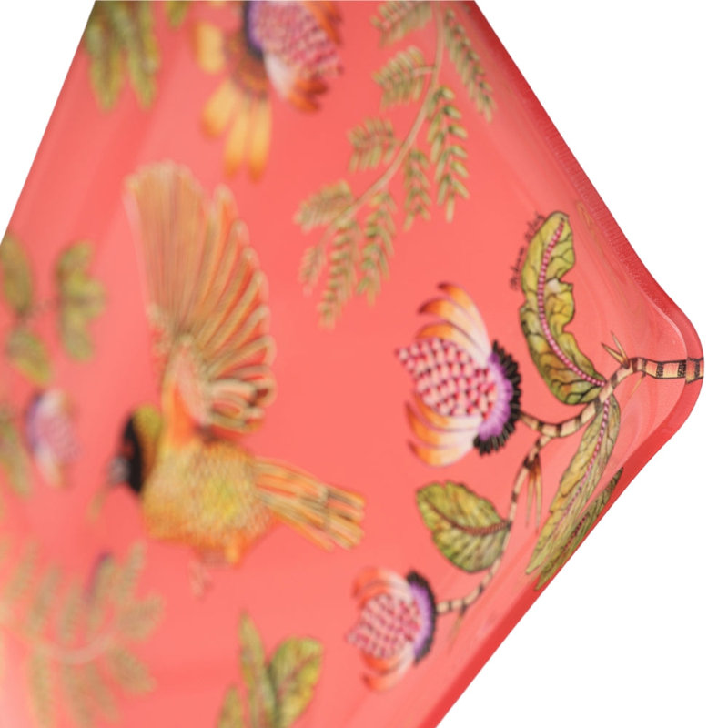 Weaver Garden Acrylic Tray, 18" W x 14" D x 1.5" H, Coral