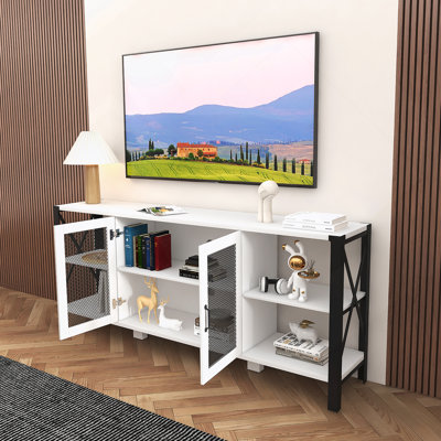 Versatile Farmhouse-Style Media Console Table Ideal For Organizing Entertainment Essentials And Enhancing Living Spaces