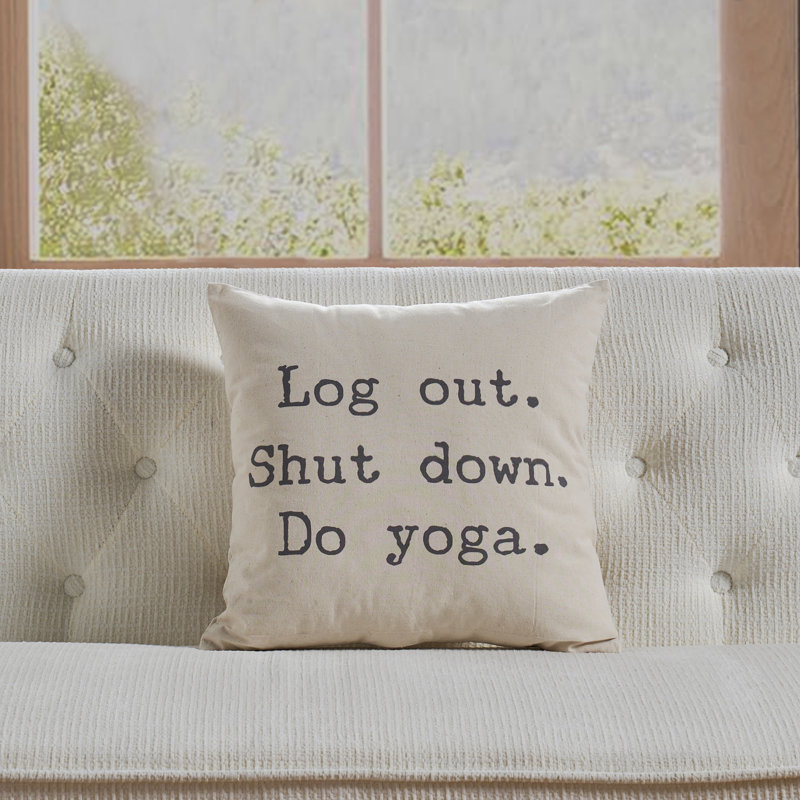  Housse et insert de coussin en coton Yoga, Plumes
