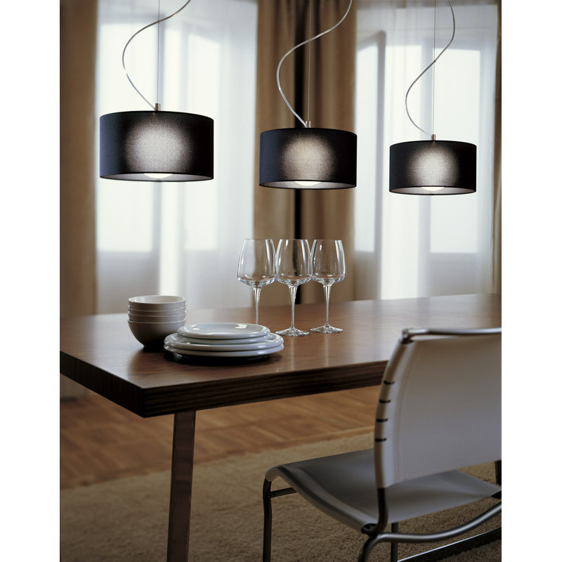 Luminaire suspendu tambour 13,8 po Fog, Blanc