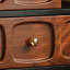 Meuble d'appoint moderne en bois massif et composite brun noyer et noir