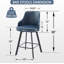 Tabouret de comptoir pivotant rembourré en cuir avec dossier haut (ensemble de 2)-1062417567-1062960128-1062960130
