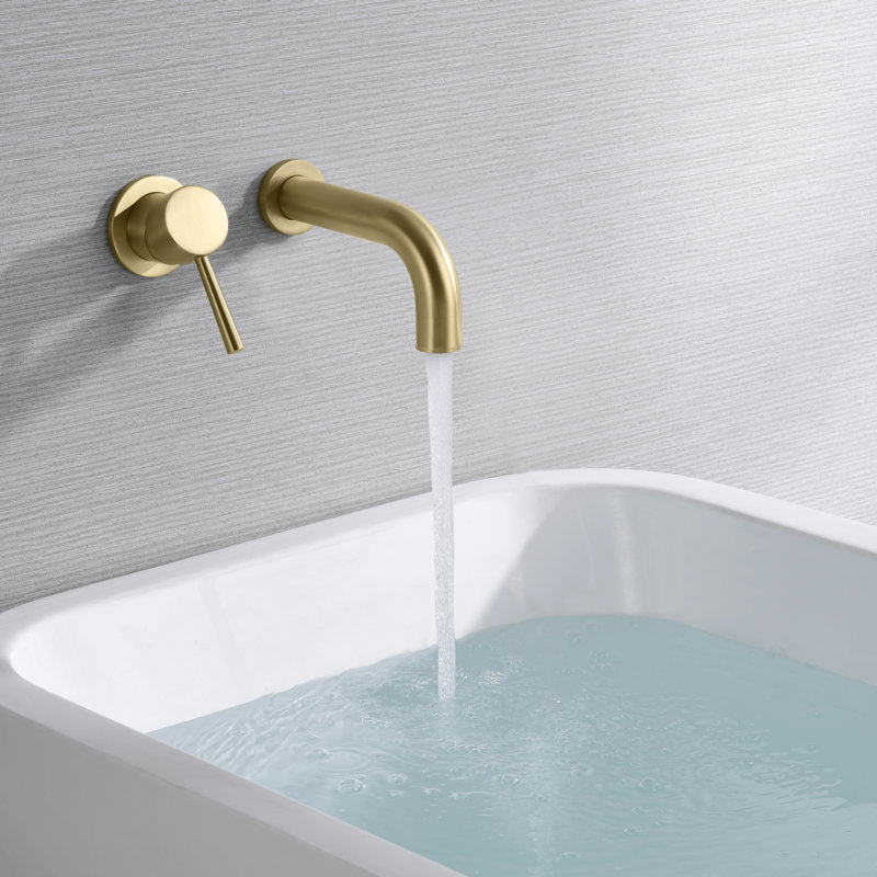 1 Handle Bathroom Bath Faucet, Brushed Gold