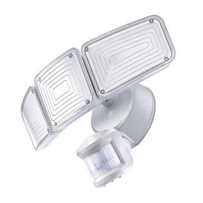 50 Watt 3 - Head LED Dusk to Dawn Outdoor Security Flood Light with Motion Sensor and Timer