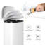 Step Trash Can, Stainless Steel Garbage Bin, Soft-Close Rubbish Bin with Removable Plastic Inner Bucket, Fingerprint-Proof, Lid Dustbin, Suit for Kitchen Home-100738186-100742166
