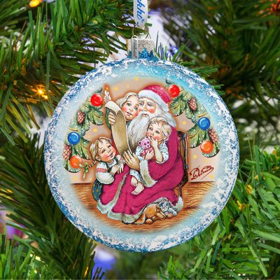 Collection de splendor de noël de décoration de père noël en verre