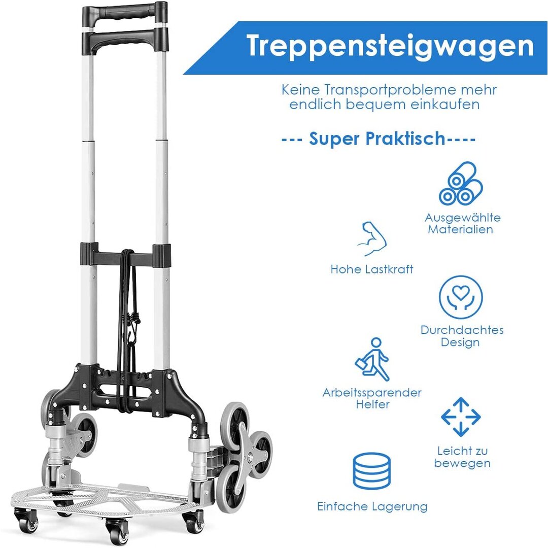 ClearAmbient Handkarre Transportkarre Treppensteigwagen Handwagen Klappwagen