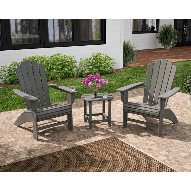 Ensemble de chaises Adirondack POLYWOOD Cottage, Gris ardoise