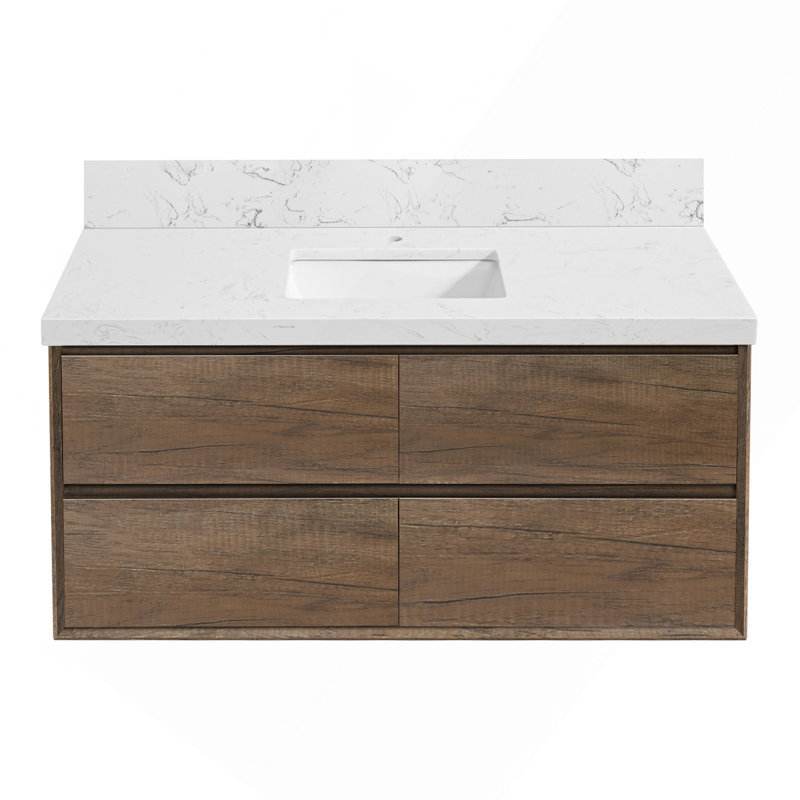 Ensemble de meuble-lavabo mural 48 po, 48", Brown