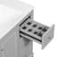 Meuble-lavabo contemporain gris - 36 po x 18 po x 34 po, 4 tiroirs et 1 porte d'armoire, rangement polyvalent
