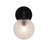 Prismatic 1-Light Wall Sconce - Black-230865152