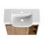 Meuble-lavabo mural 24 po avec lavabo en céramique blanche et porte à fermeture en douceur, emballage KD
