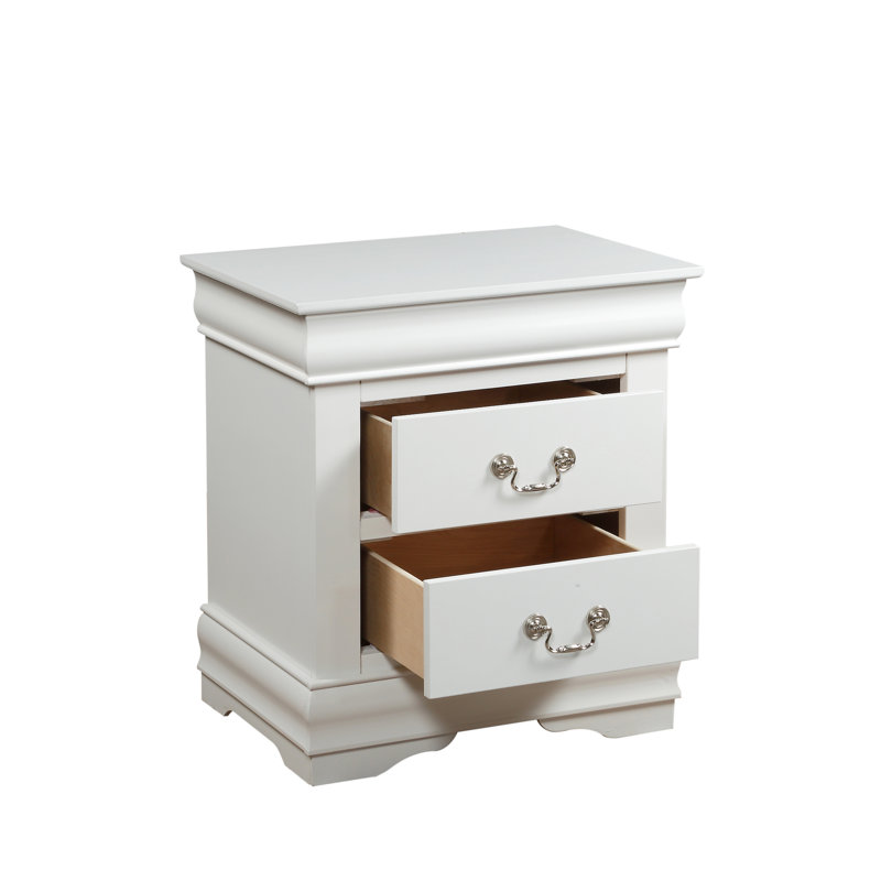 Table de chevet Louis Philippe, Blanc