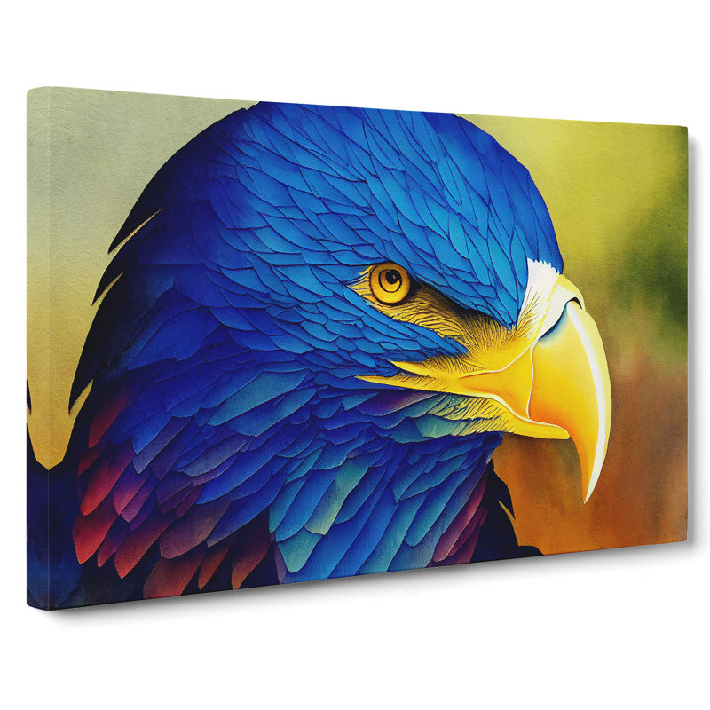 Eagle Bird Watercolour Vol.7 - Wrapped Canvas, 35cm H x 50cm W