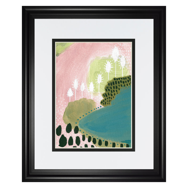 Art mural Serene Bloom - 34 po x 40 po - cadre noir