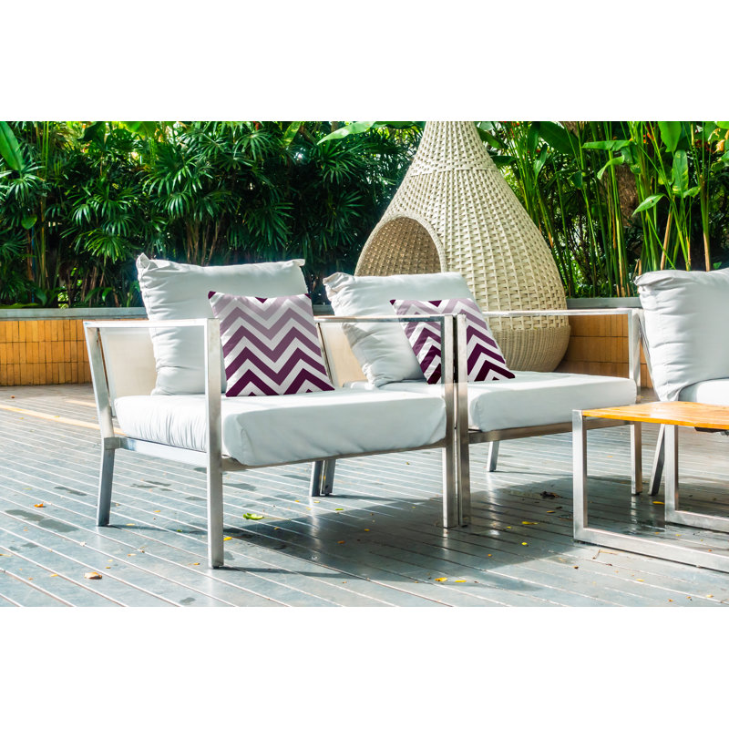 Housse et insert de coussin décoratif en polyester, L 17 po x H 17 po, Mauve
