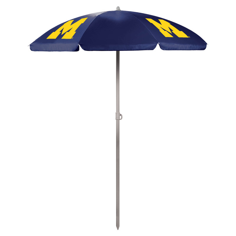 NCAA 66'' Beach Umbrella, Navy, Michigan