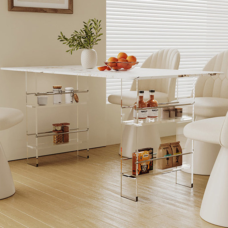 Bureau en acrylique de style moderne Modern Rock, H 29,52 po x l 51,18 po x P 27,55 po