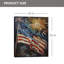 Figurine d'art abstrait sur toile patriotique 24 po x 36 po