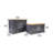 Potato Onion Storage Box, Food Container Sets, Storage Canisters For Vegeatables, Set Of 2 Jars Pots Containers, Potato, Onion Bin With Aerating Tin Storage Holes, Bamboo Lid-Gray