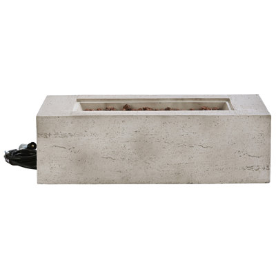 Outdoor Rectangular Propane Fire Pit 40000 BTU,41.9'' Patio Heater With Stainless Steel Burner And Free Lava Rocks,Waterproof Cover,Suitable For Courtyard,Lawn,Patios, Decks,Swimming Pool