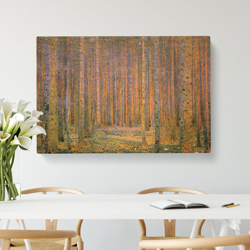 Fir Tree Forest by Gustav Klimt - Wrapped Canvas, 40cm H x 60cm W x 3cm D
