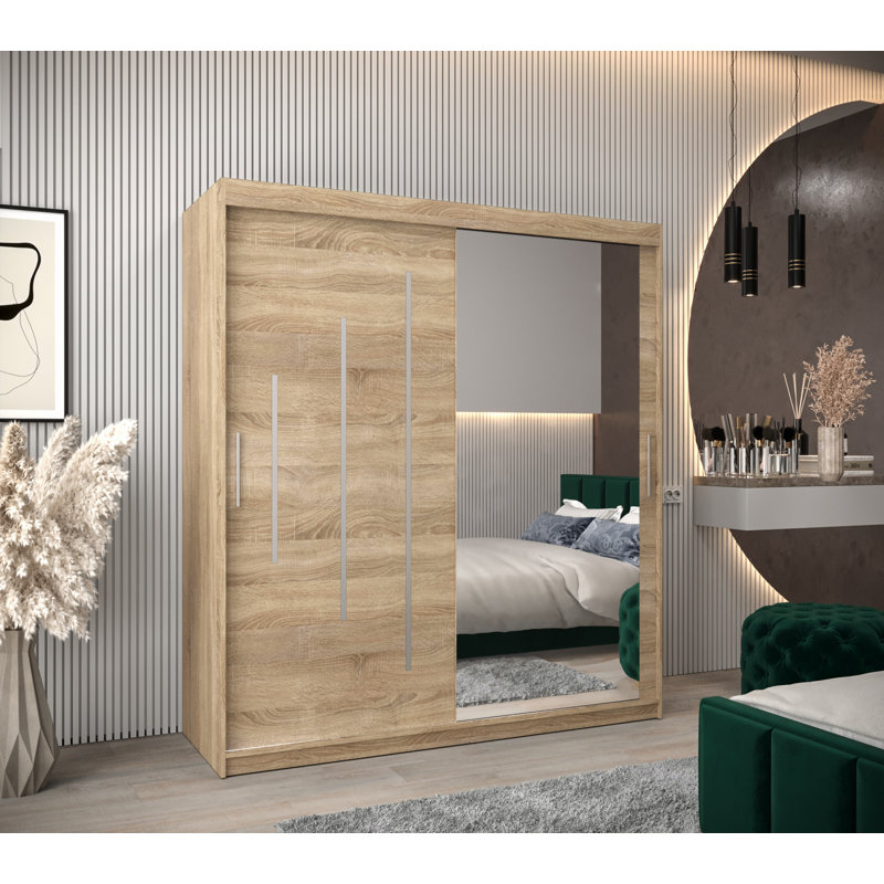 Arthel 2 Door Manufactured Wood Wardrobe, Sonoma Oak