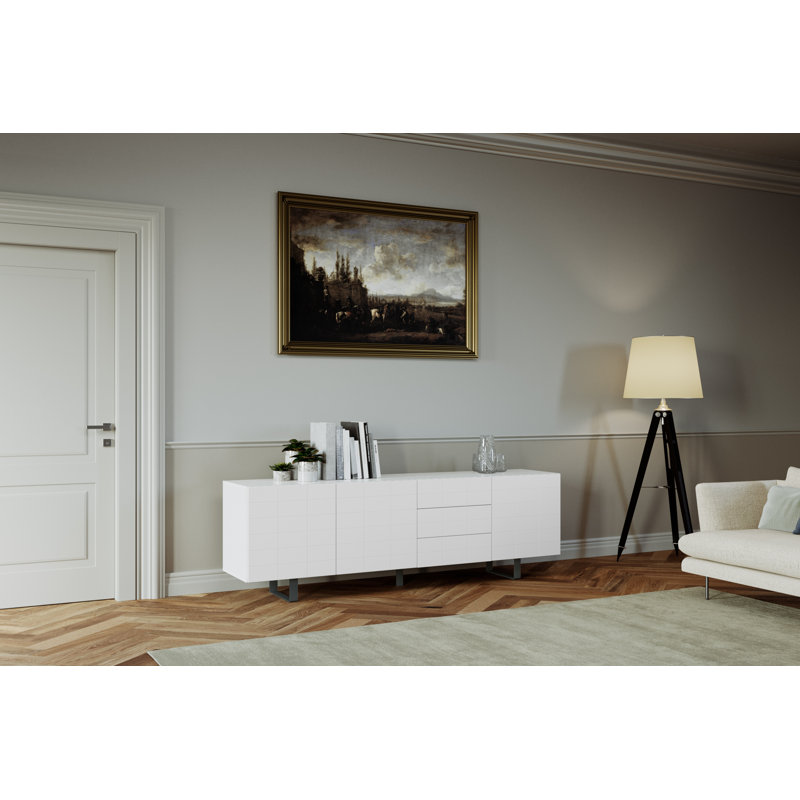 Florenz 220cm Sideboard, White