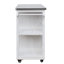 Îlot de cuisine en bois de sapin massif et station de préparation pour barbecue avec plateau en acier inoxydable-124488360