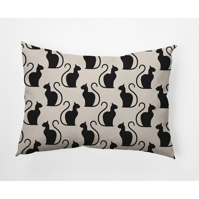Coussin décoratif intérieur / extérieur Witches Brew, Crème, 14 po x 20 po