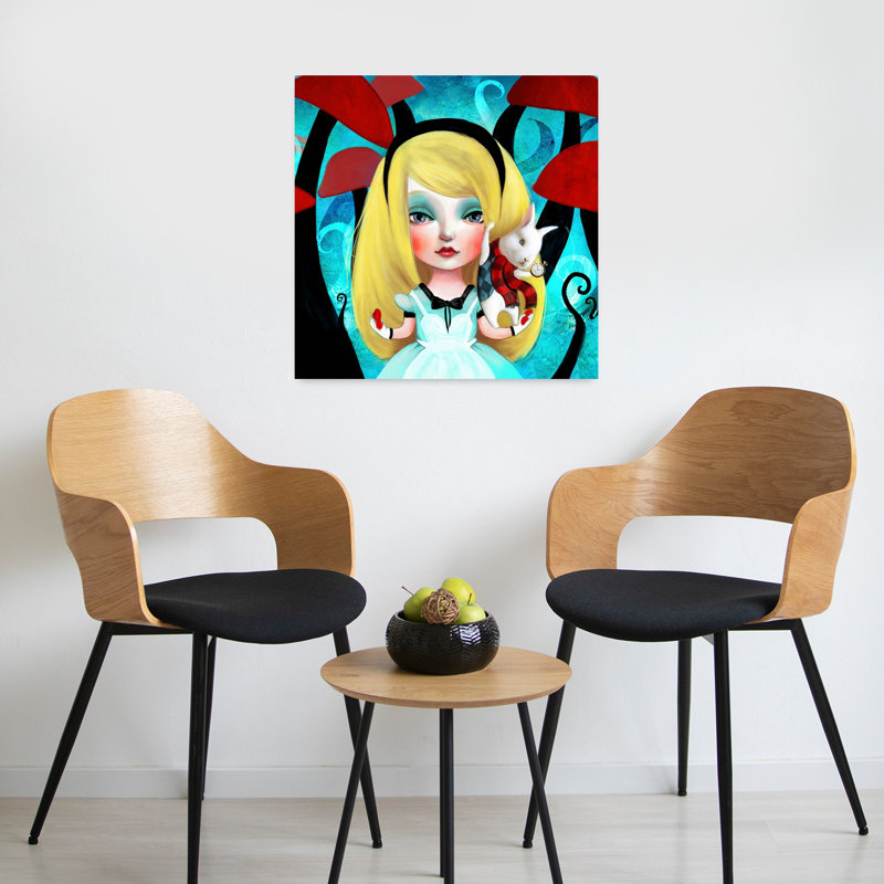 Lapin contemporain Alice, art urbain, H 24 po x l 24 po