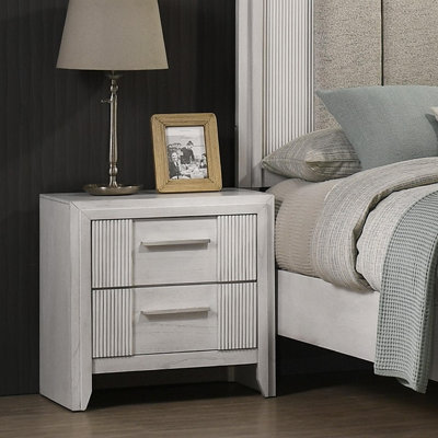 Table de chevet contemporaine à 2 tiroirs 1Pc Mist