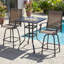 Wicker Bar Set with Stools
