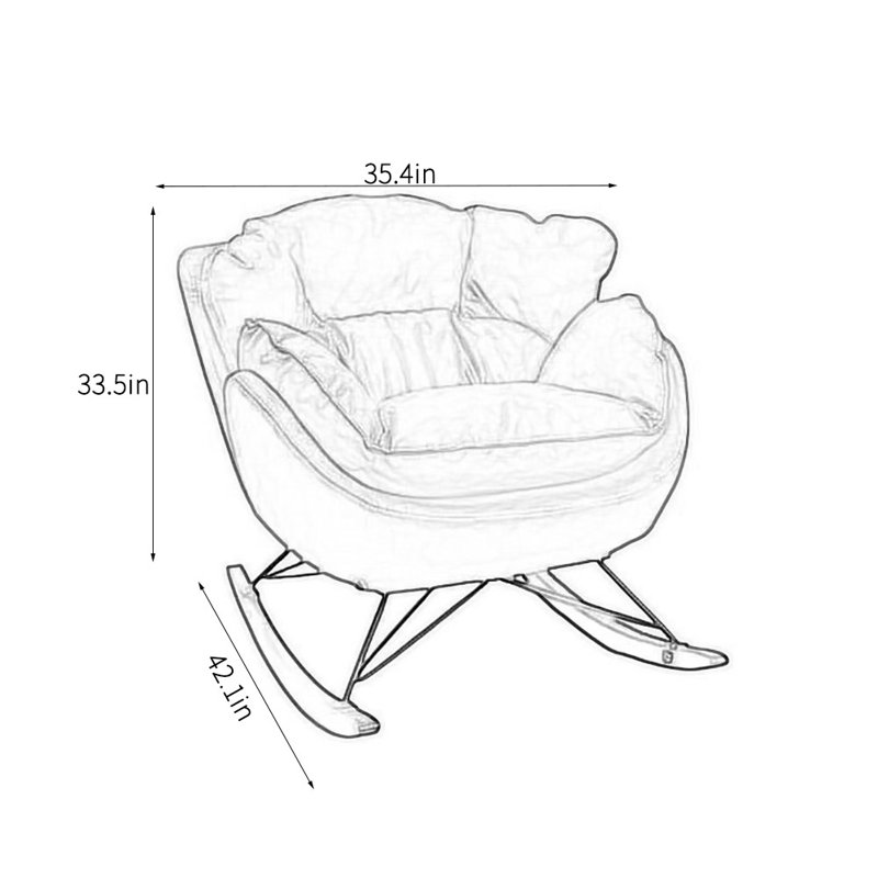 Chaise berçante Nano Technology, Orange