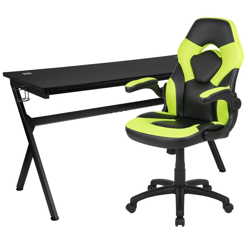 Ensemble de bureau et chaise de jeu Bridesdale, Vert