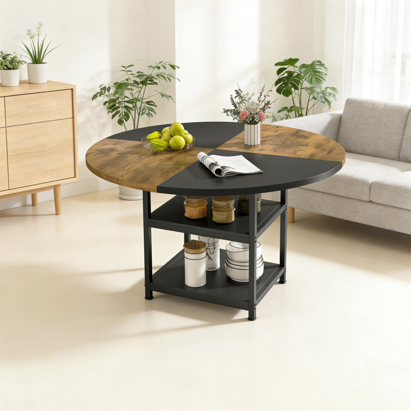Round Metal Base Dining Table