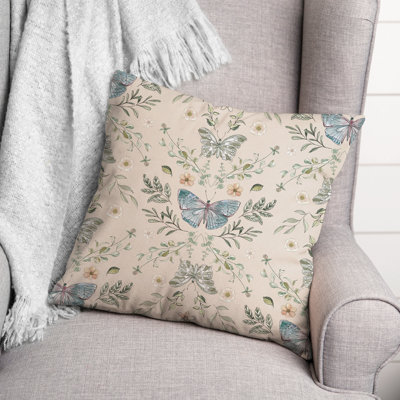 Floral Reversible Throw Pillow