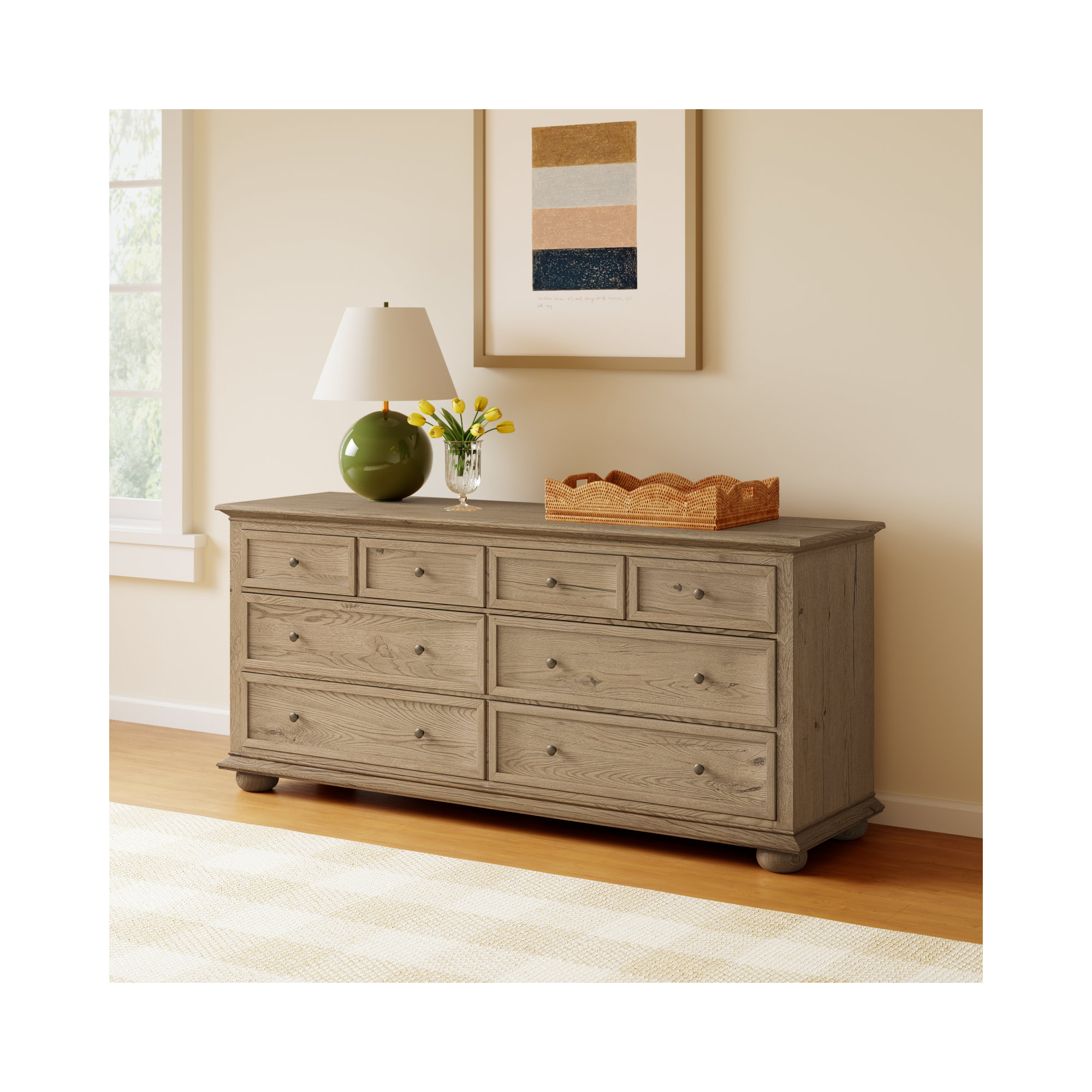Geoffrey Wide Dresser, Worn Oak