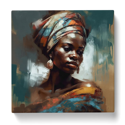 African Woman Gestural Art No.1 - No Frame Print
