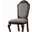 Chaise d'appoint en tissu et finition espresso Chateau De Ville (ensemble de 2)
