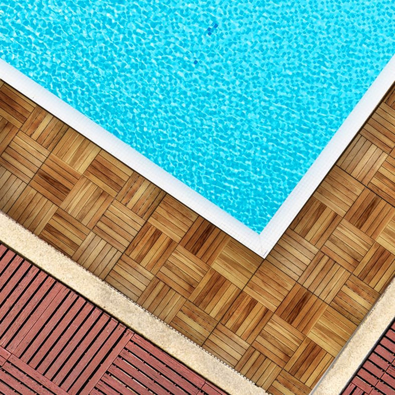 Carreau de terrasse en bois 12 po x 12 po brun, 6