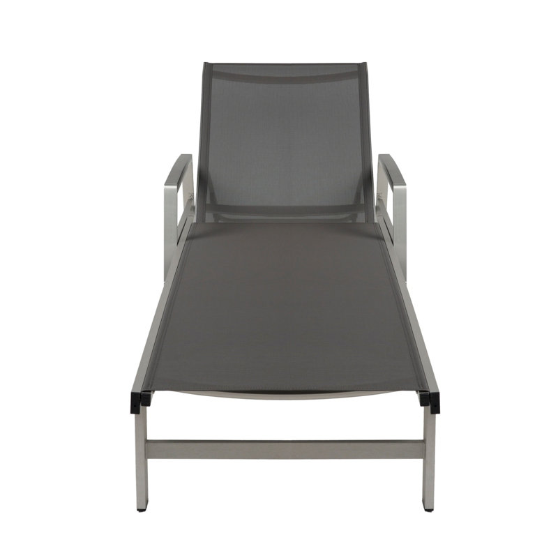 Outdoor Chaise Lounge Chair, Gray, 2