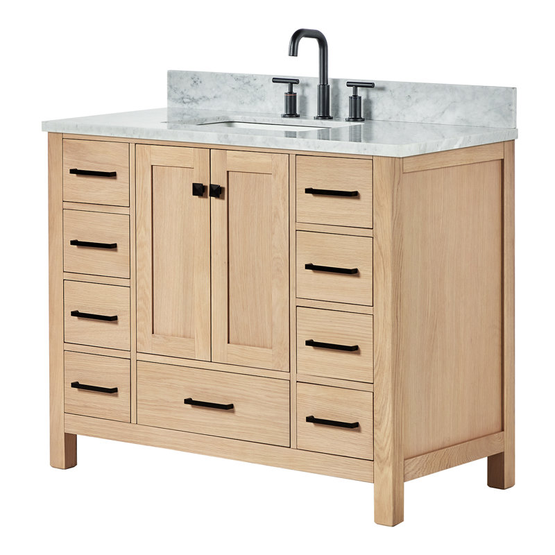 43" Single Bathroom Vanity Set, Oak